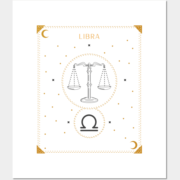 Libra | Astrology Zodiac Sign Design Wall Art by The Witch's Life